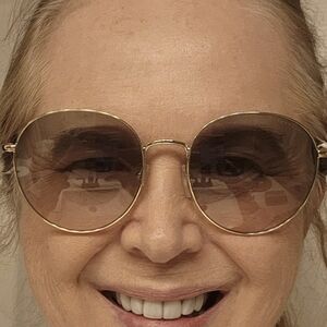 Salvatore Ferragamo Gold and Brown Sunglasses